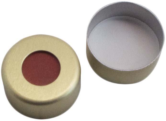 Kapsel 11mm, alu, guld, G/PTFE, 1,0mm, 100stk