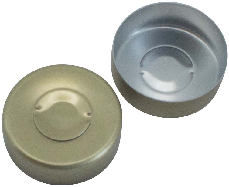 Kapsel 20mm, alu, guld, center afrivning, 1000stk