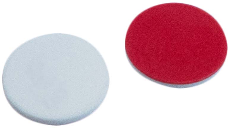 Septa 9mm, Silicone/PTFE, 1,5mm, 55S, 1000stk