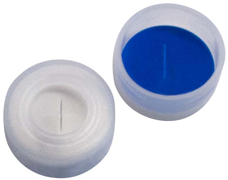 SR cap 11mm, trsp, w/hole, Si/PTFE, X-slit, 100stk