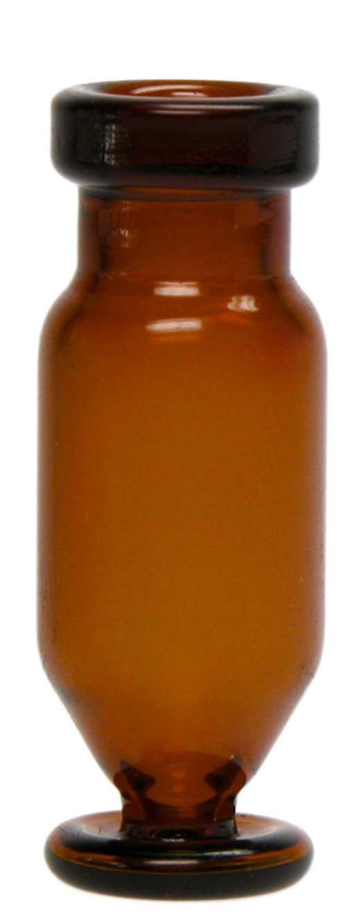 Mikro-vial 1,1ml, 11mm, brun med fod, 100stk