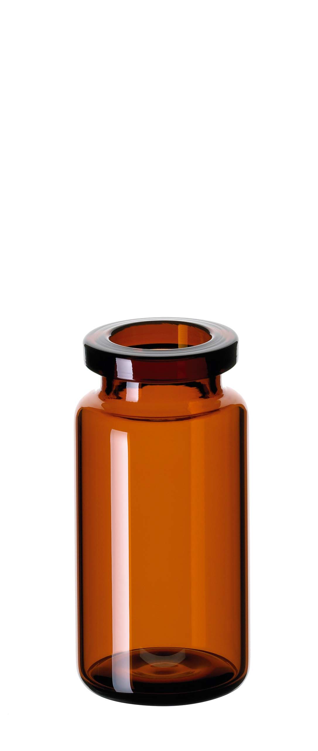 HS-vial 10ml, 20mm, brun, DIN, afr. bund, 100stk