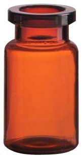 Inj.flaske 6ml, 20mm, brun, høj s, DIN/ISO, 186stk