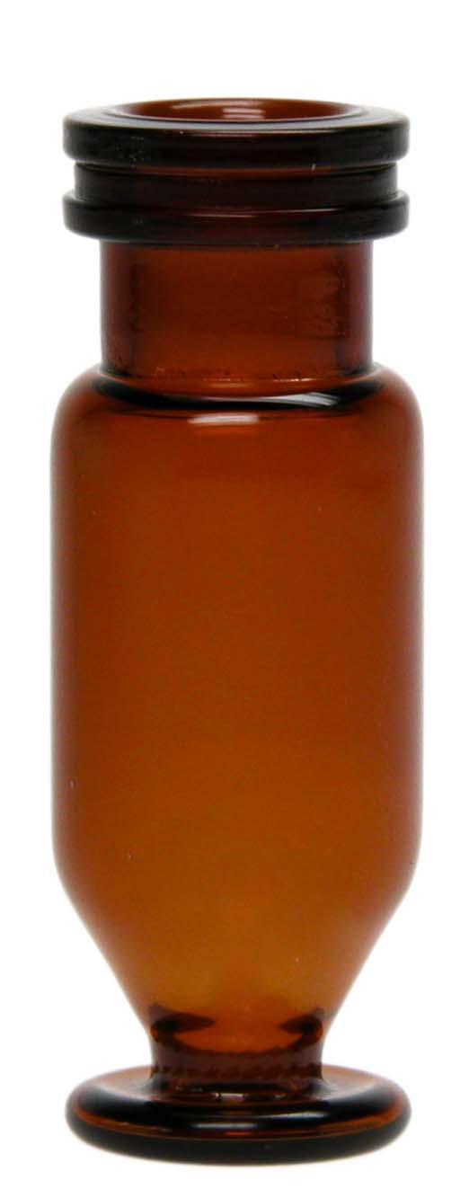 Mikro-vial SR 1,1ml, 11mm, brun, med fod, 100stk