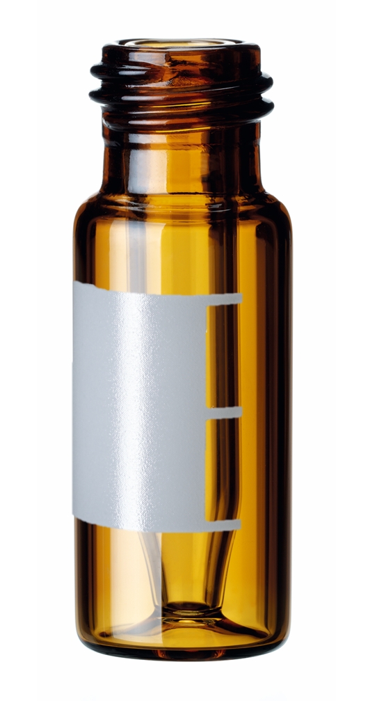 Vial med 0,3ml inds., ND9, brun, lb/s, BB, 100stk