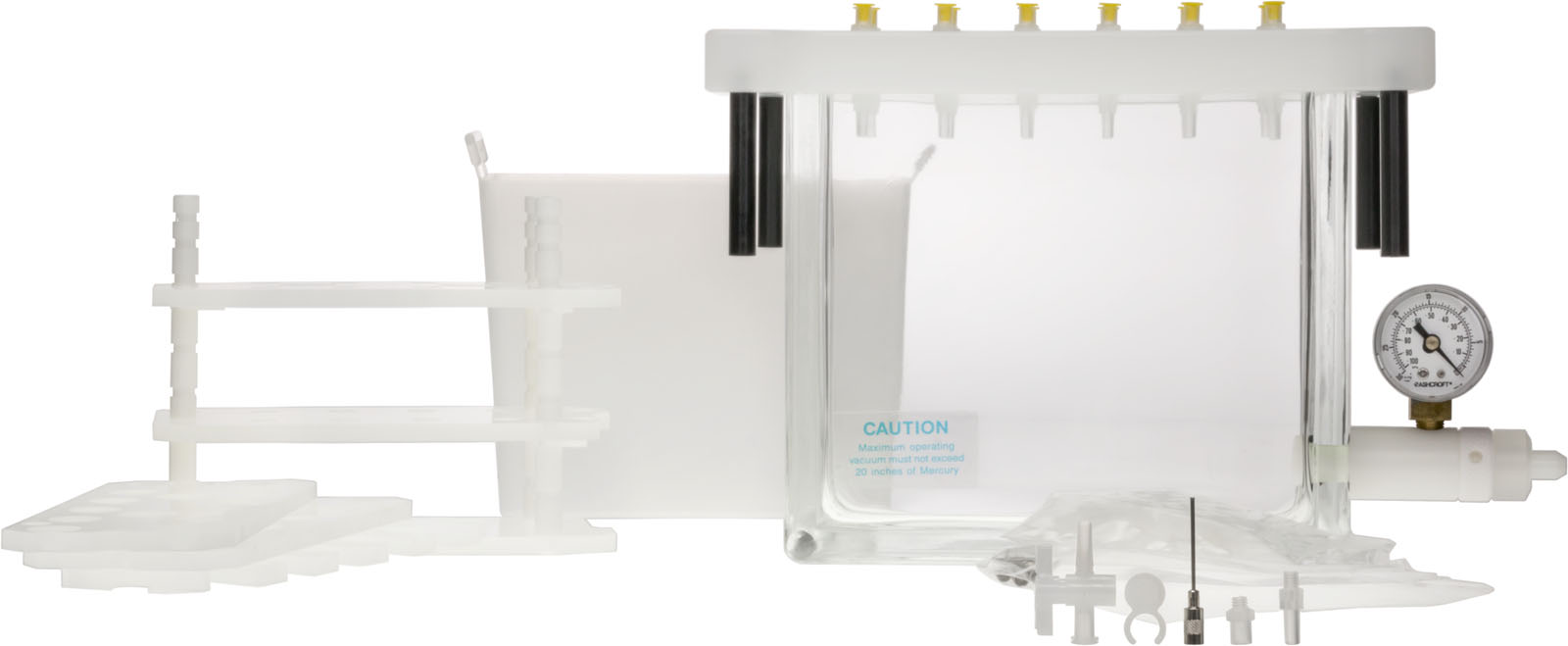 Vakuum-manifold, komplet, 24 kolonner, glas