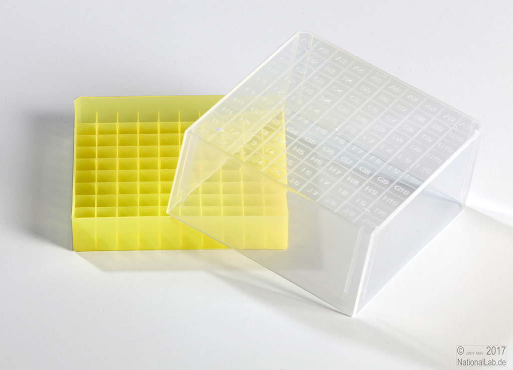 EPPi Cryobox 4.0, 10x10, gul, 79 mm, PP