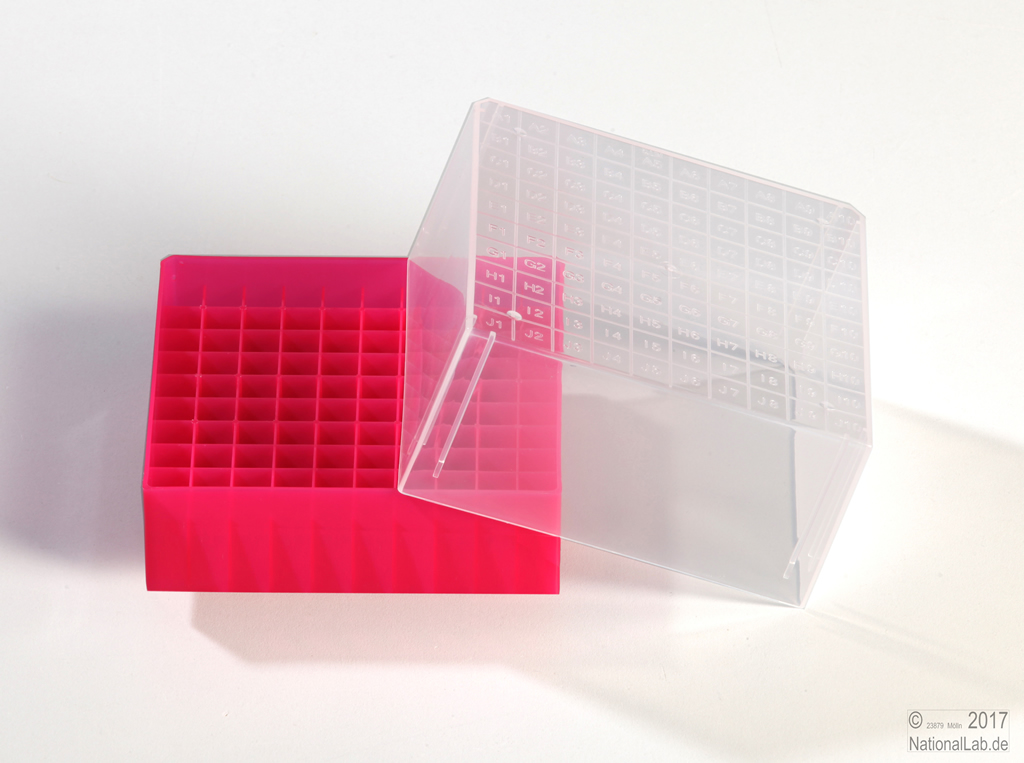 Cryobox 5.0, 100 huller, rød, 94mm, ID, PP