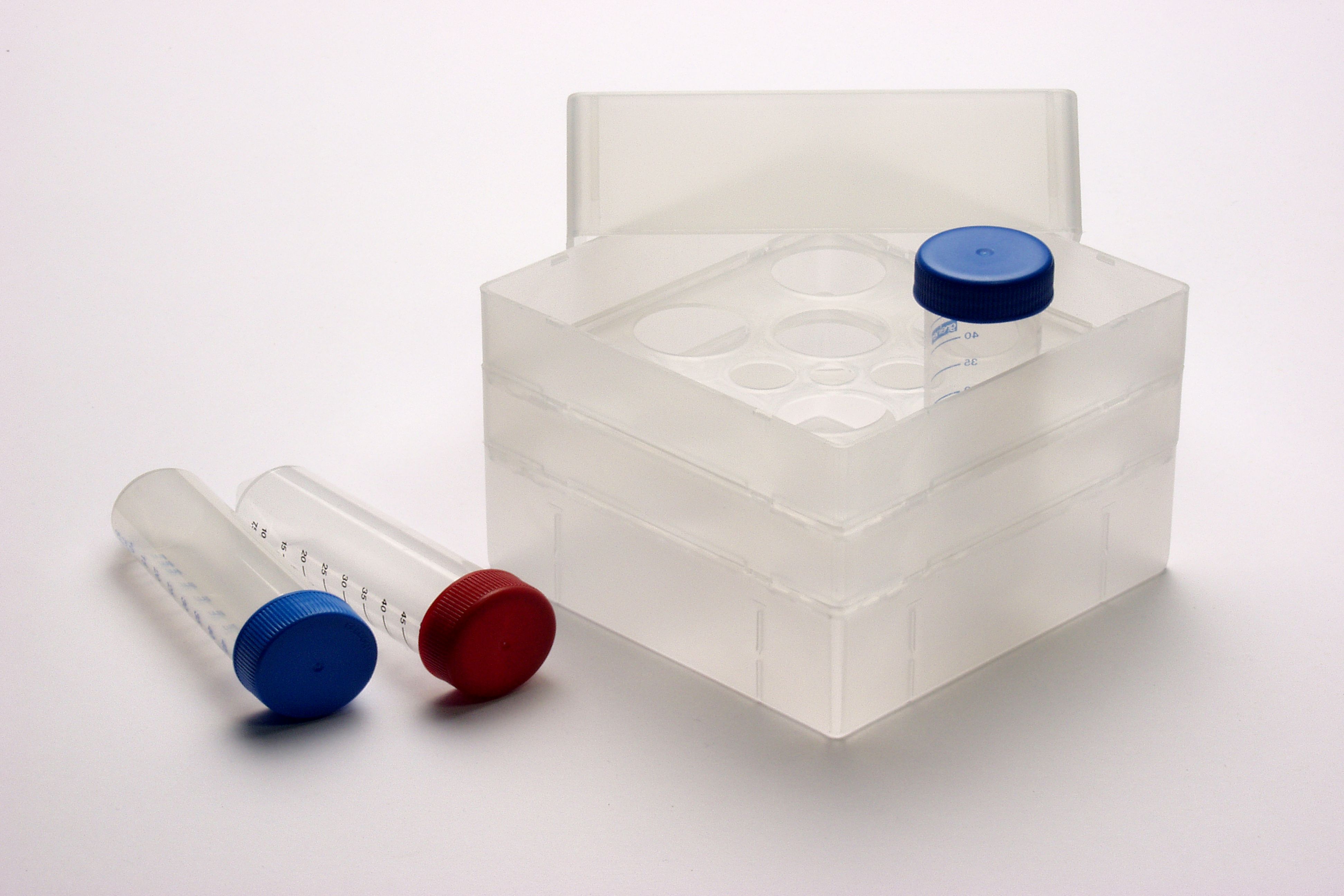 Cryo box, 130x130x128mm 10 holes Ø 30mm, nature