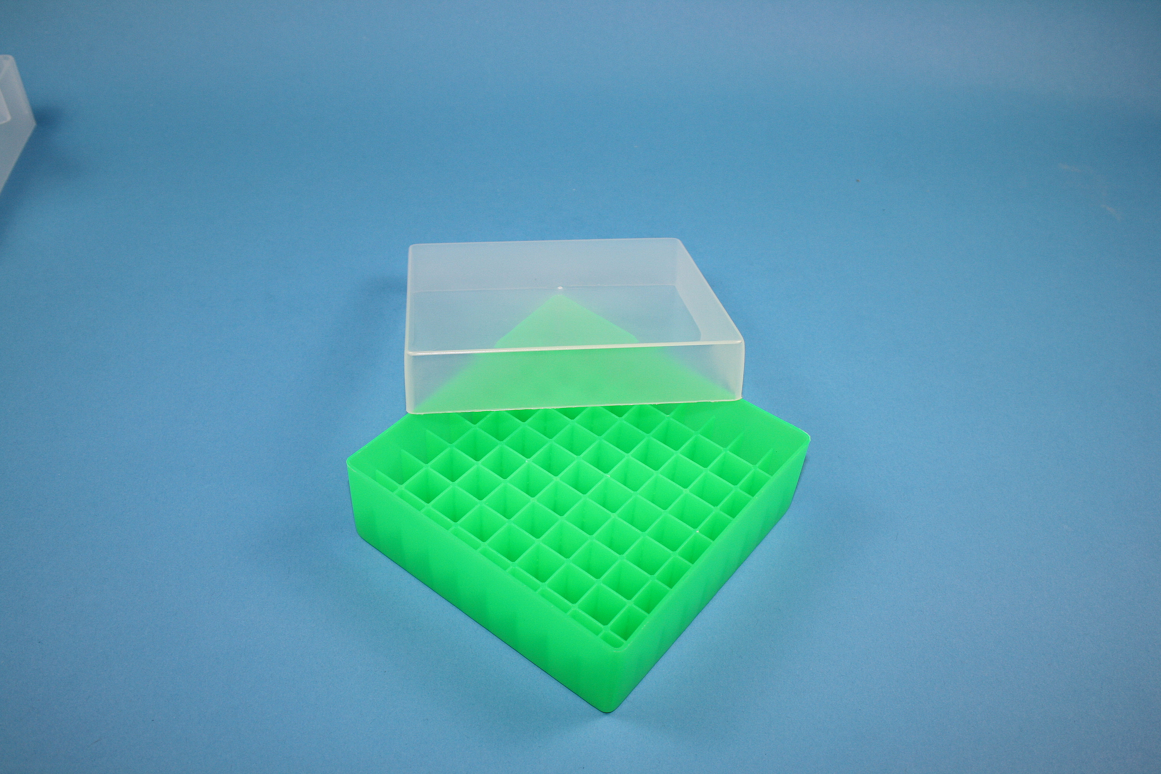 Cryo box, 130x130x45mm 81 hl. Ø 12,5mm, neongreen