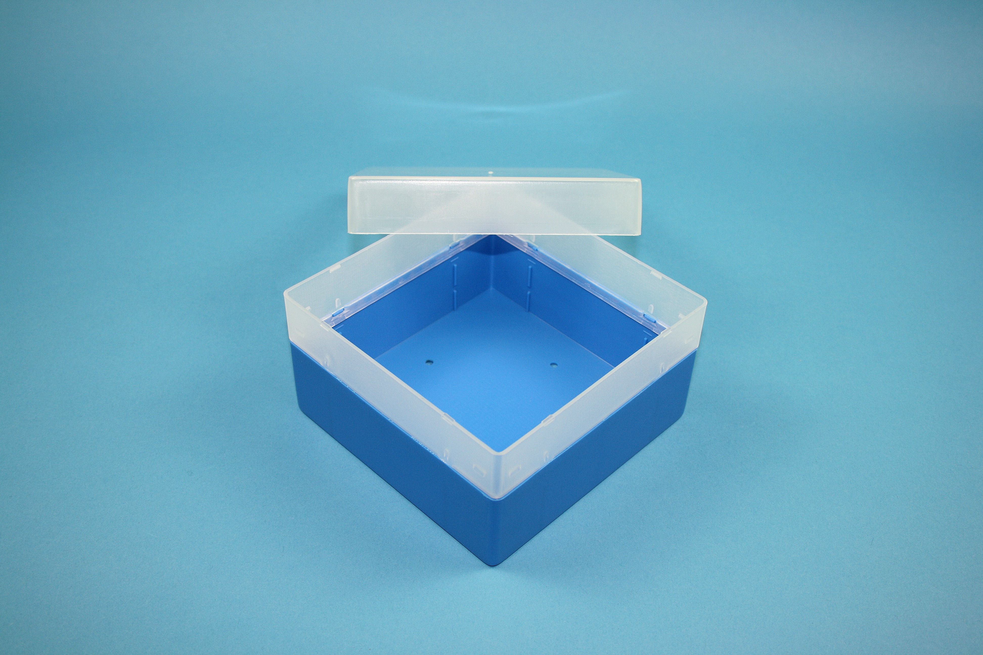 Cryo box, 130x130x70-80mm, 1x1 holes, blue