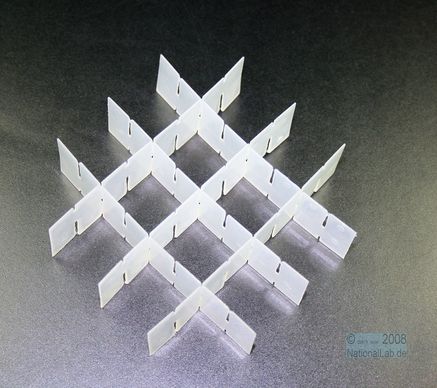 Grid divider, PP, 130x130x30 mm, 16 holes, 30,8mm