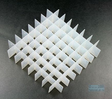 Grid divider, PP, 130x130x30 mm, 64 holes, 15,0mm