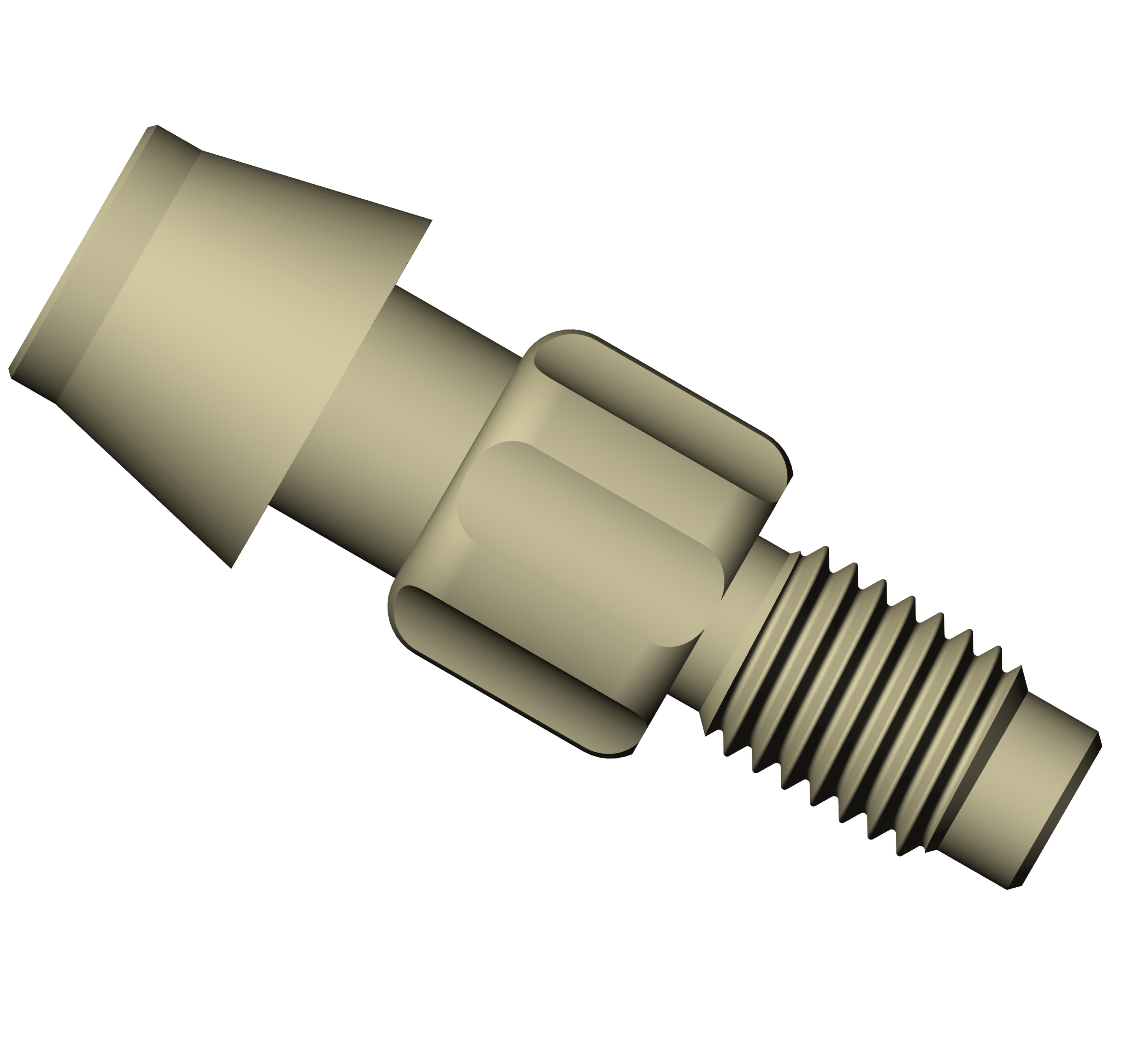 Adapter PEEK 1/4"-28 til 6mm slange, 5 stk