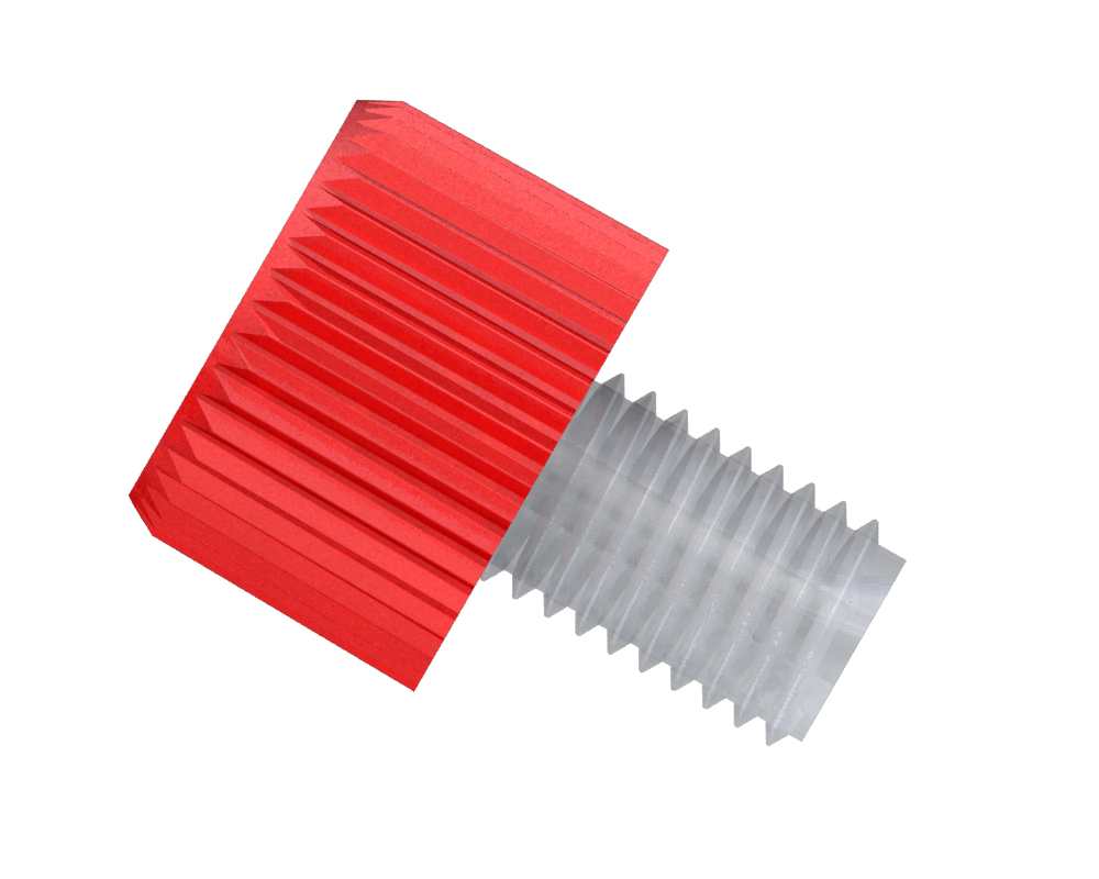 CLICK-N-SEAL FTG, 1/4-28, RED, (USE WITH OMNI-LOK
