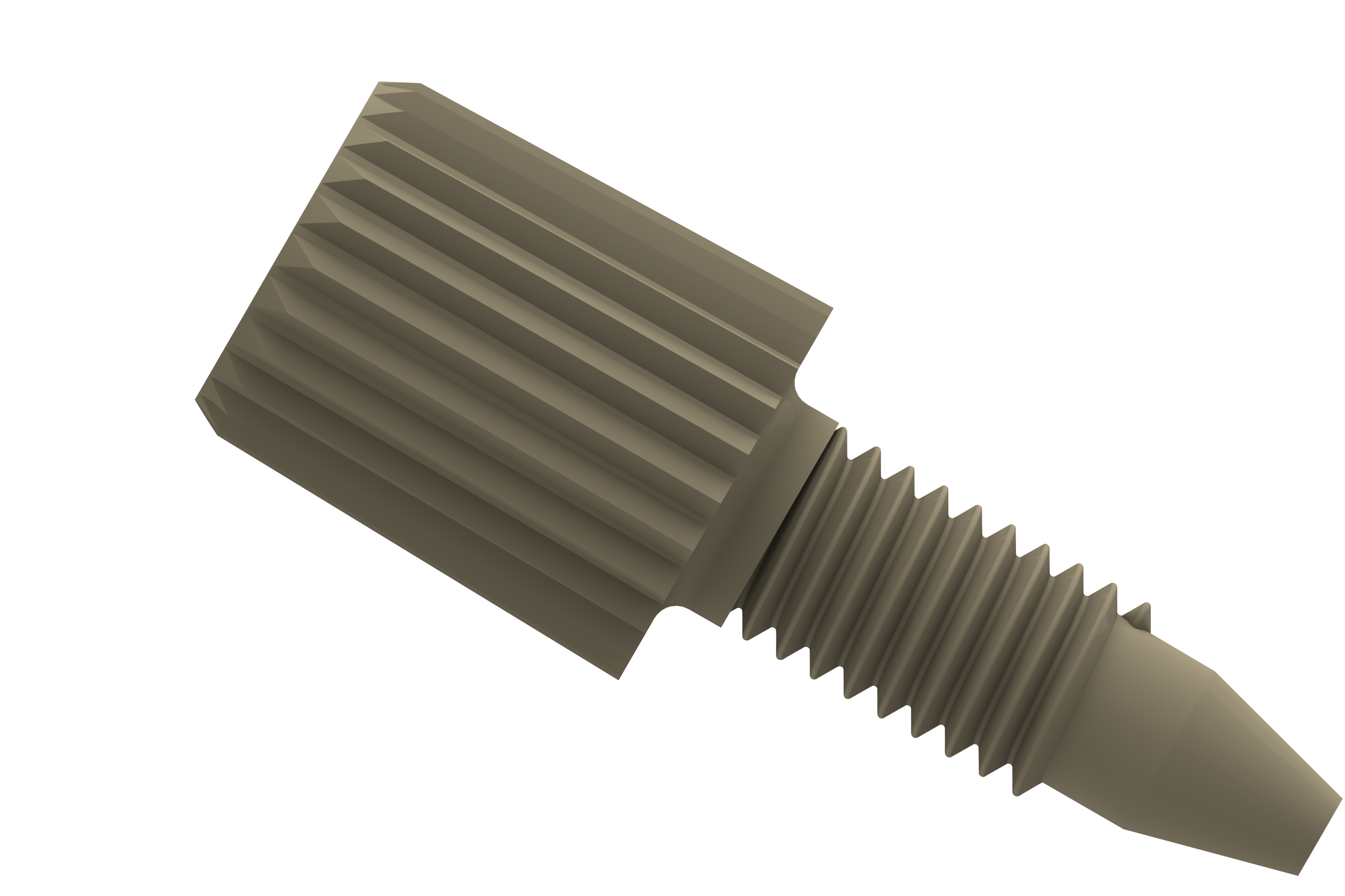 CLICK-N-SEAL ULTRA FTG, PEEK, 10-32 W/ CONICAL BOT