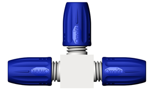 Tee for 1-4mm tubing, 1,5mm hole