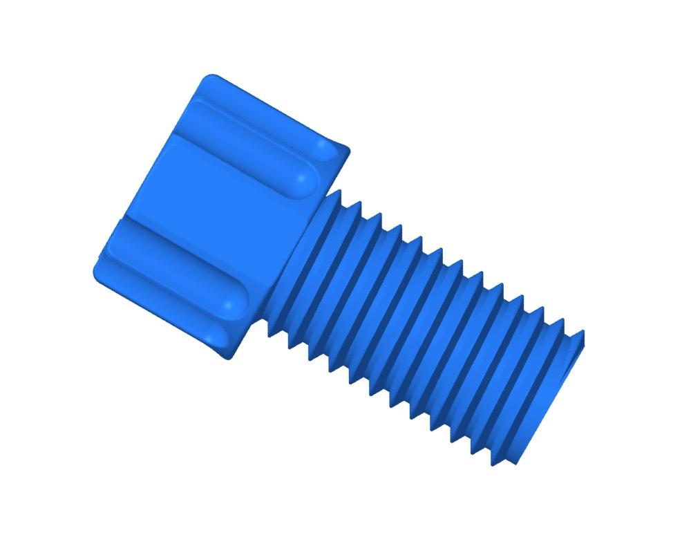 GRIPPER FTG, 1/4-28, 1/16", BLUE