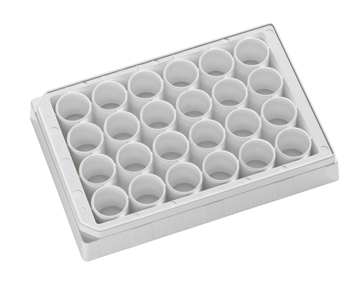 24 pos. plade, klar, PS, hvid, TC, låg, sgl, 56stk