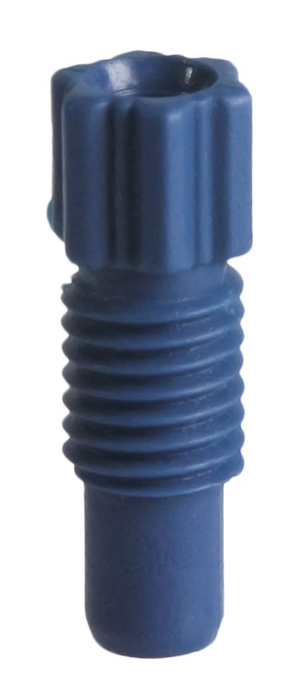Fitting til låg, PFA, 3,2mm slange, blå, 5 stk