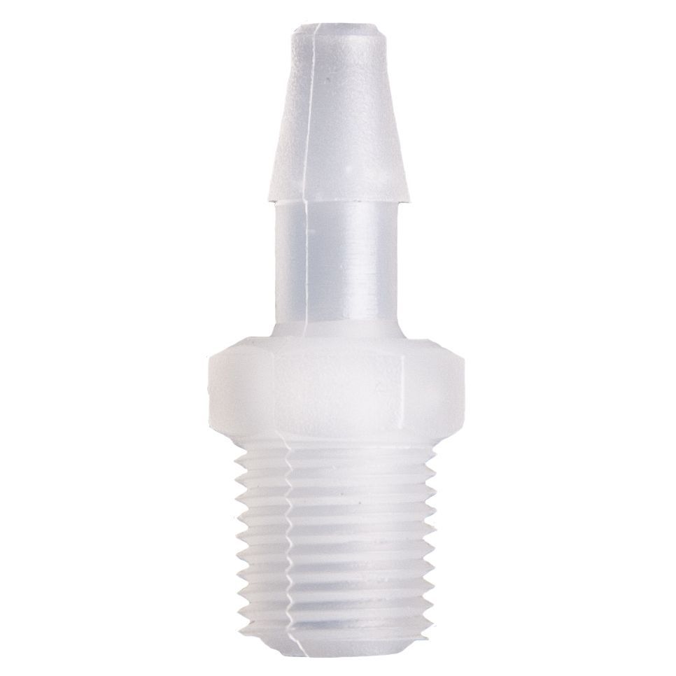 Tube fitting, straight, f/5-7 mm id tubing, PP