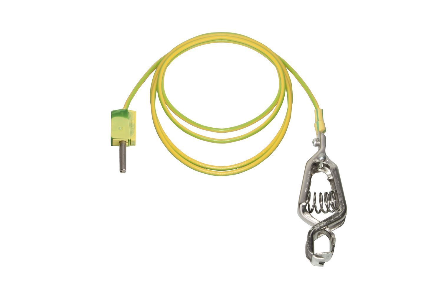 Kabel f. jording 1,5 m m. plug f. jording og klemm