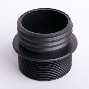 Adapter, PP, S60 M-2" BSP M, sort