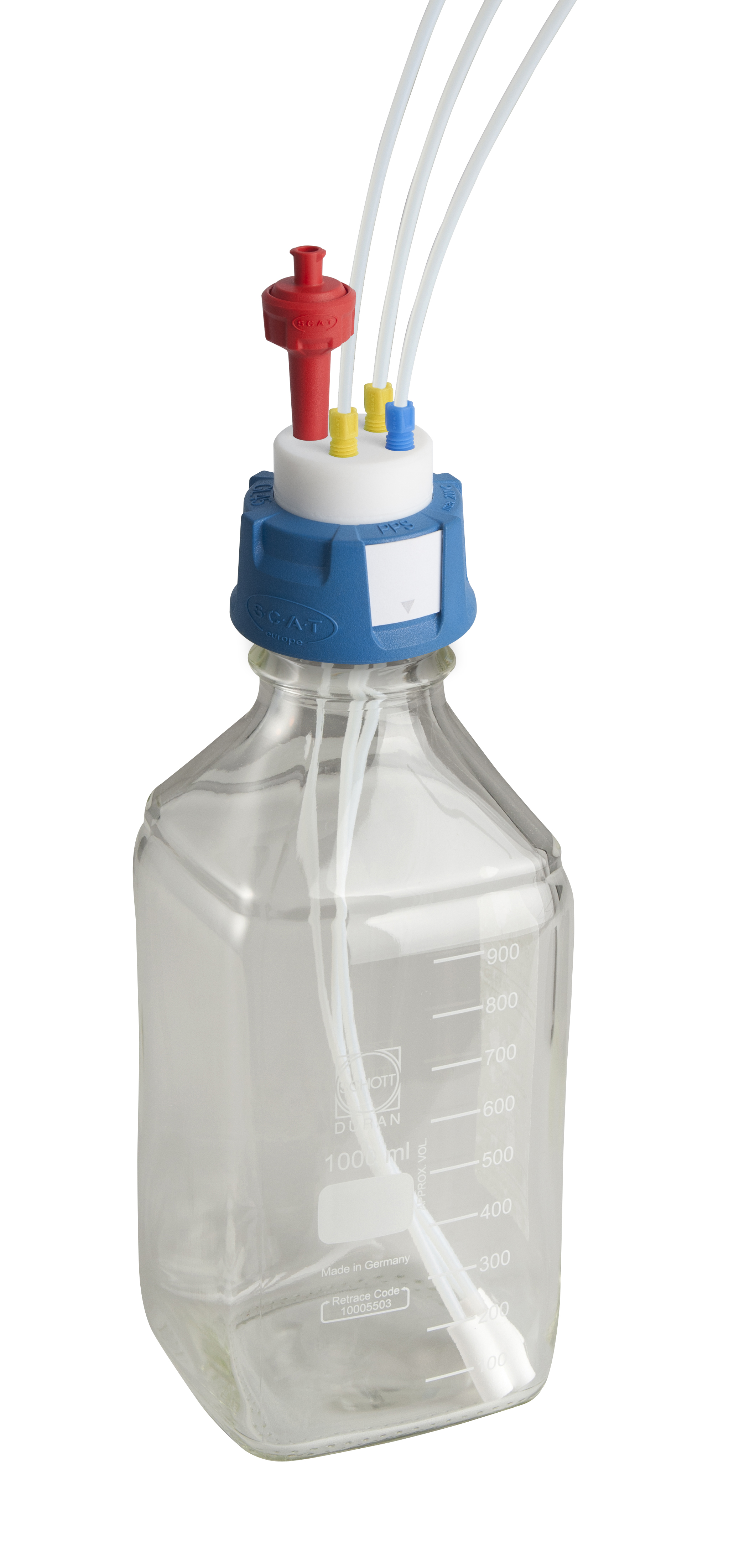 HPLC-Set III, 1xGL45 S-Cap I, 1x1000 ml firkantet/