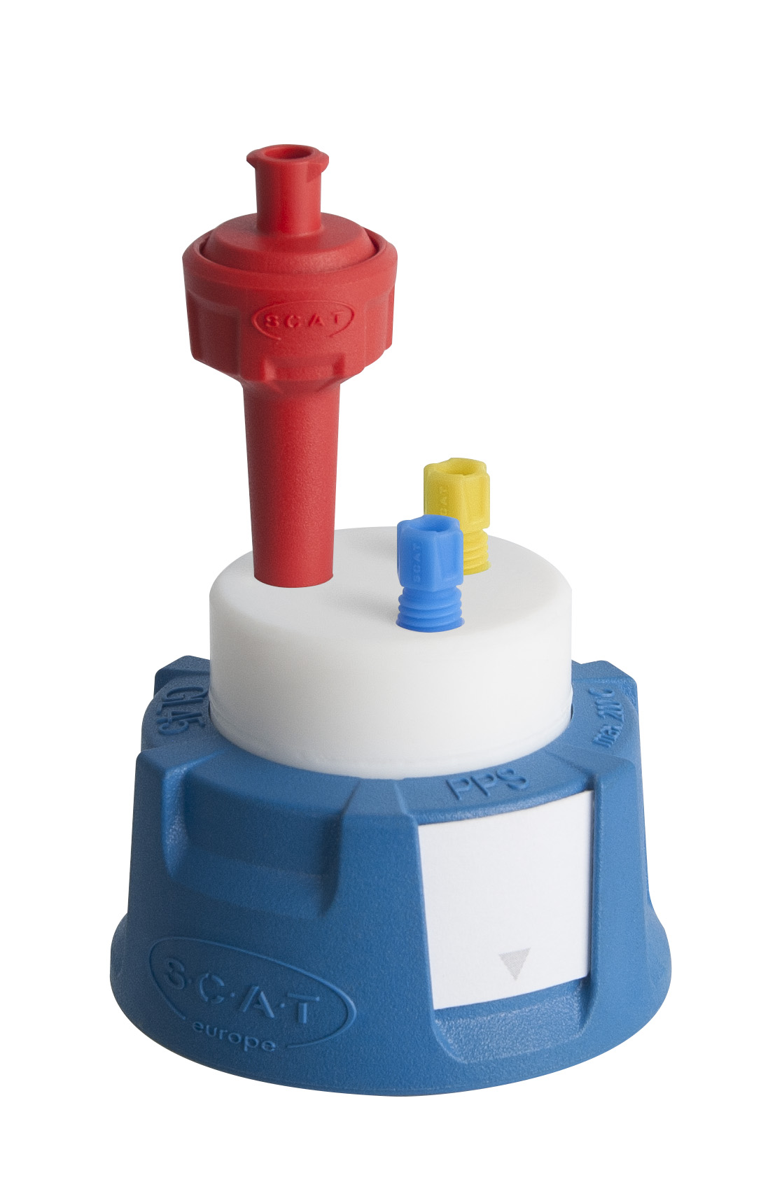 Låg til reservoirflaske GL45, 2x3,2mm m. ventil