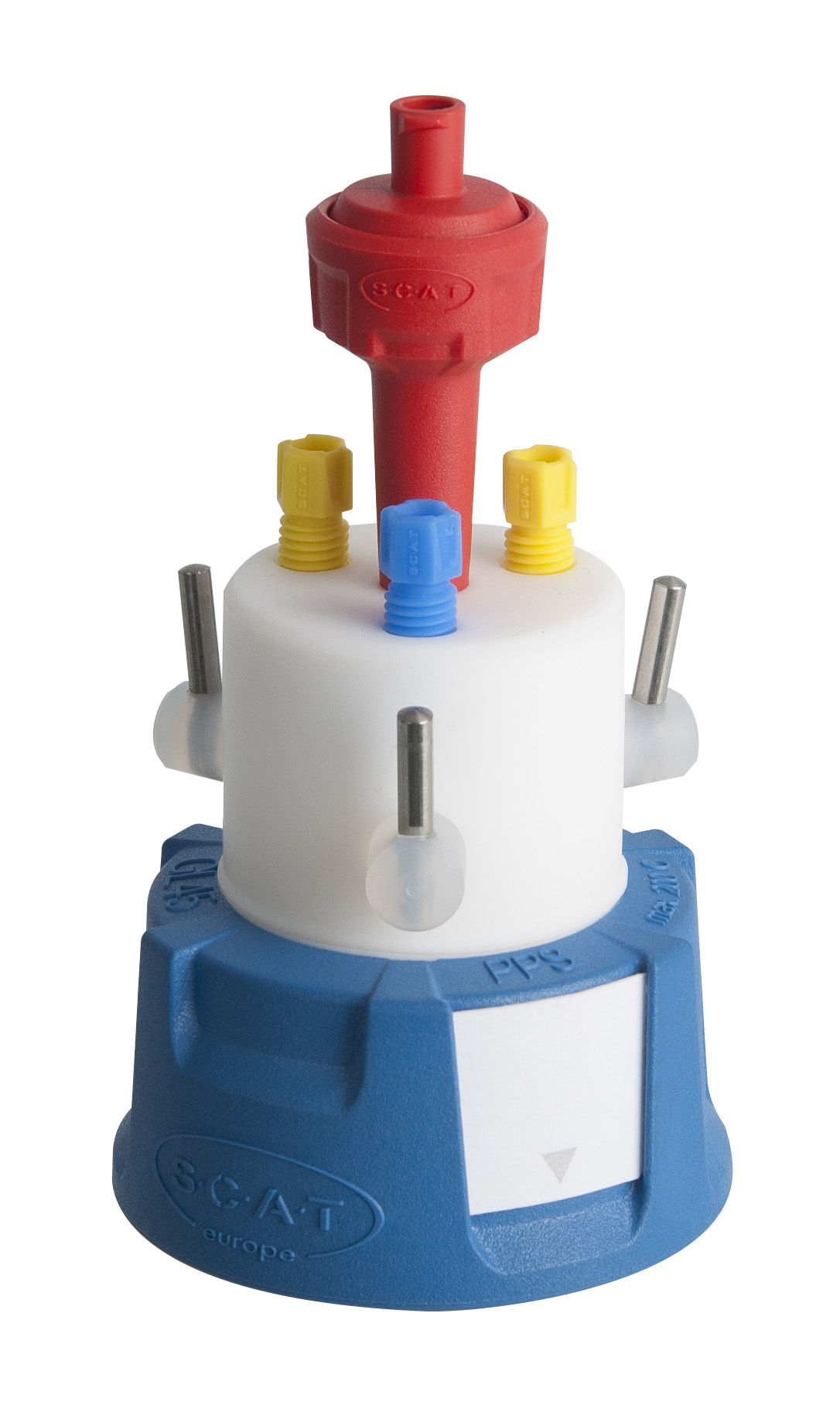 S-Cap III, GL45 m. 3xlukke-ventil+3xPTFE 3,2mm+luf