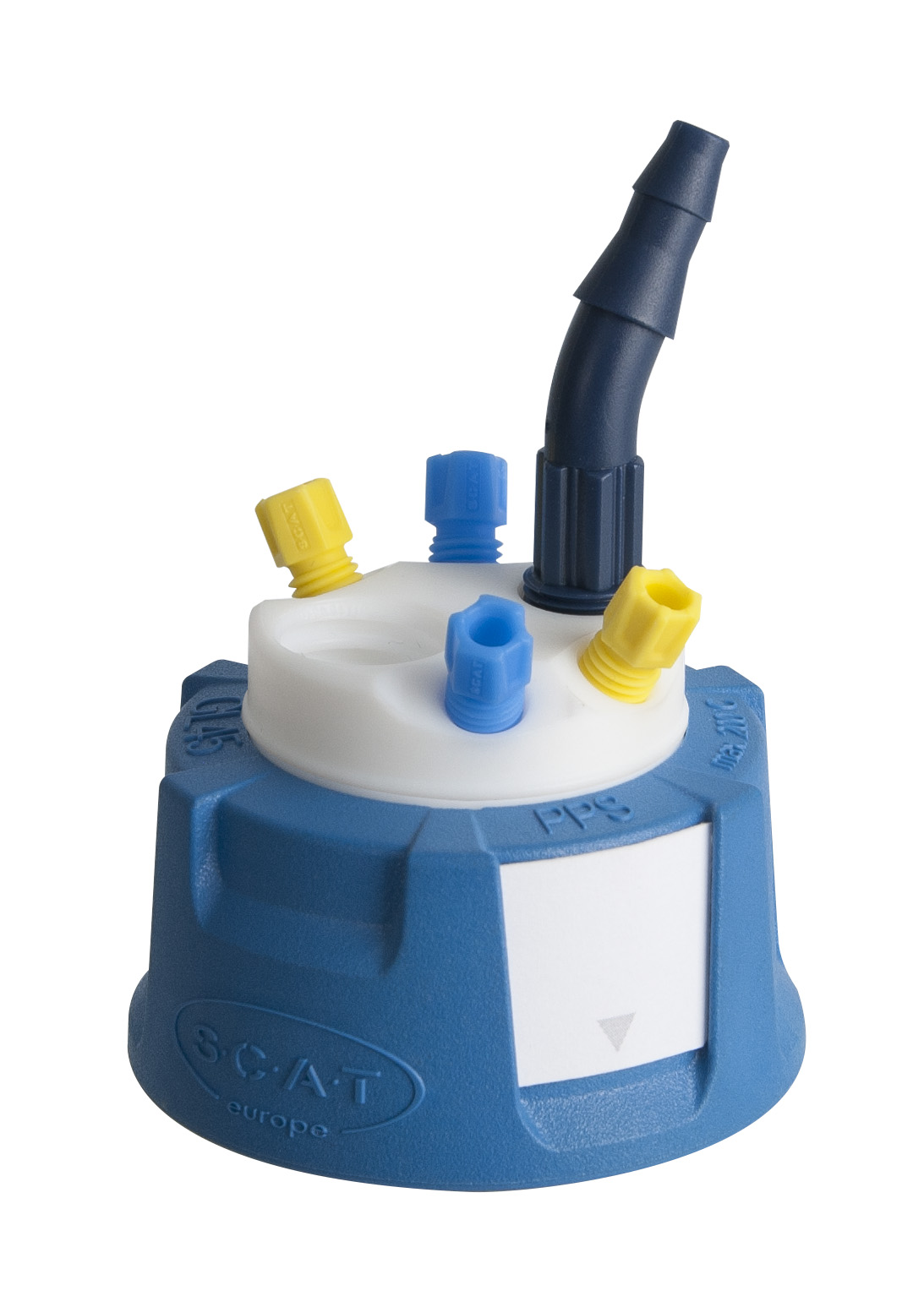 Låg til affaldsflaske GL45 v.2, 4x3,2mm, 1x6,4-9mm