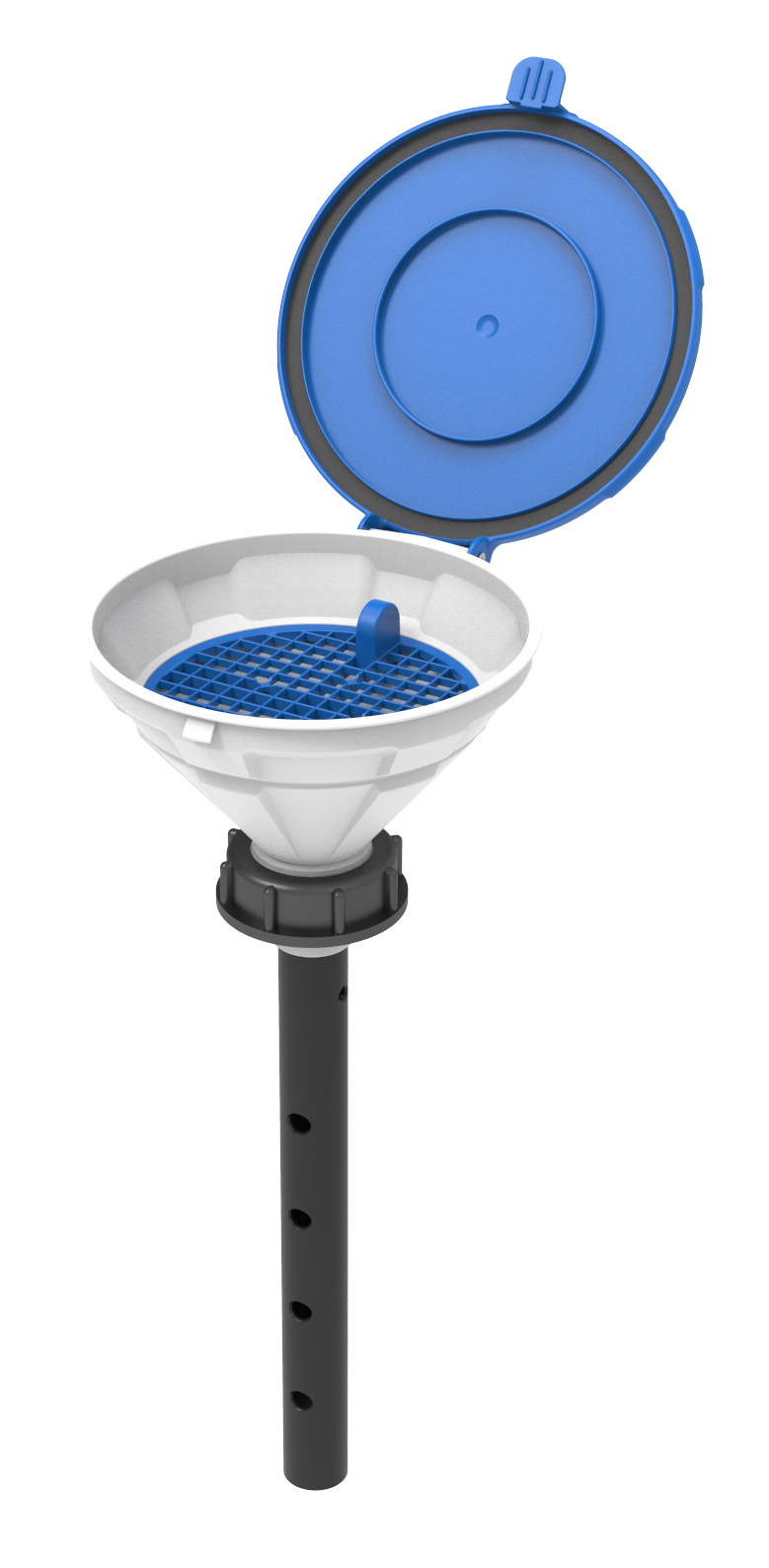 Tragt m. låg, S55, PE-HD, MARCO , si, 140mm