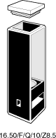 Kuvette, 16.50-F, Spec-Q, 10mm, 0,05ml, Z 8,5mm