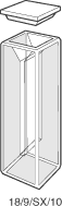 Kuvette, 18/9, Supr-Q, 10mm, 0,58ml