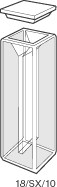 Kuvette, 18, Supr-Q, 10mm, 0,7ml