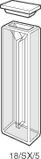 Kuvette, 18, Supr-Q, 5mm, 0,35ml