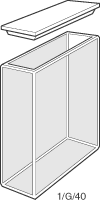 Kuvette, 1, optisk glas, 40mm, 14ml