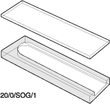 Kuvette, 20/O, opt. glas, 1mm, 0,39ml