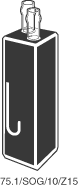 Kuvette, 75.1, opt. glas, 10mm, 0,039ml, Z 15mm