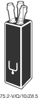 Kuvette, 75.2-V, Spec-Q, 10mm, 0,04ml, Z 8,5mm