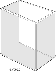 Kuvette, 93, optisk glas, 20mm, 50ml