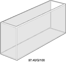 Kuvette, 97.4, optisk glas, 100mm, 56ml