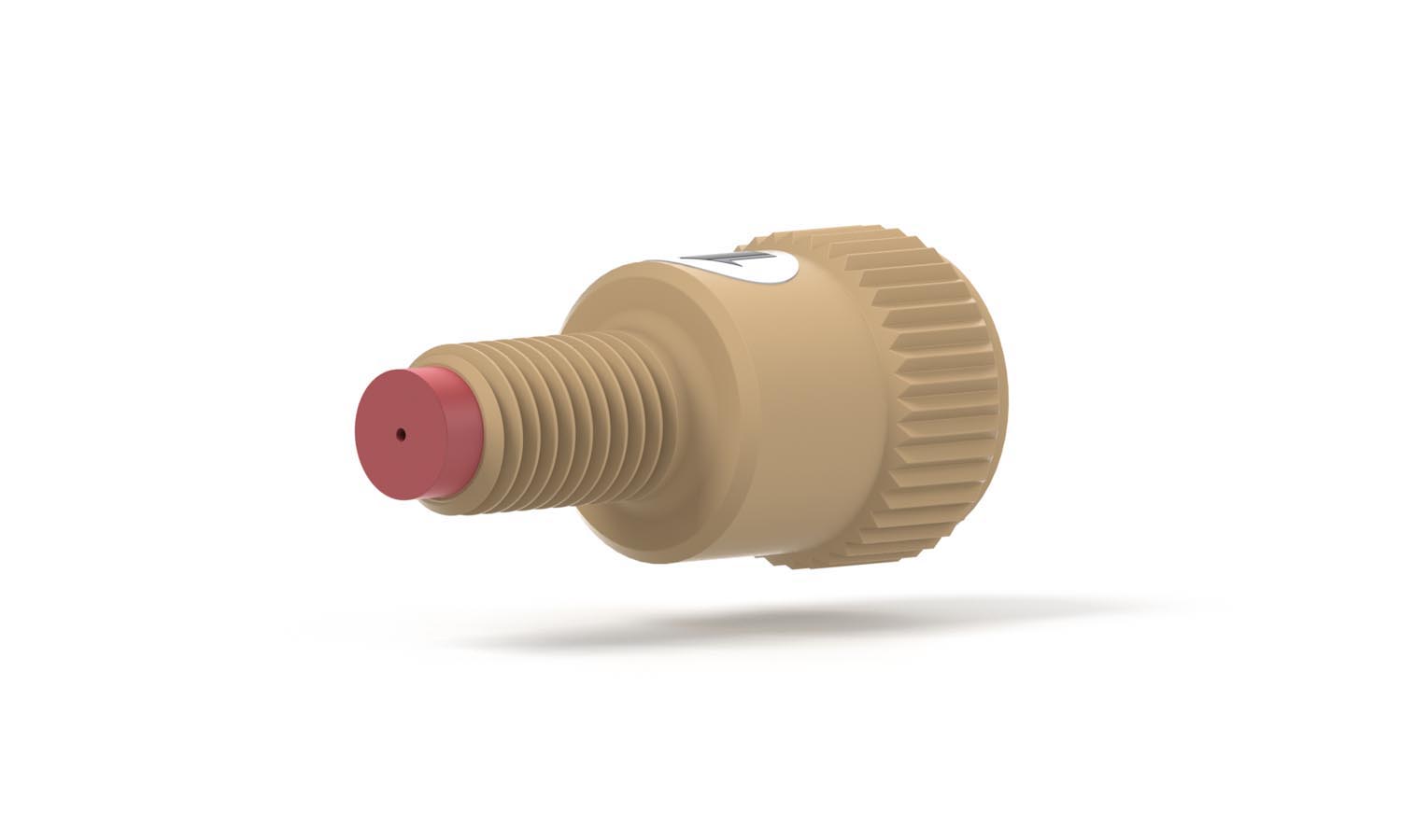 Check valve, inlet, 1/4-28M-1/4-28F, 15 psi