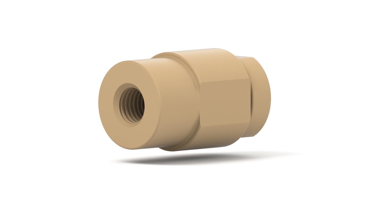 Check valve, inlet/outlet, 1/4-28F-1/4-28F, 1 psi