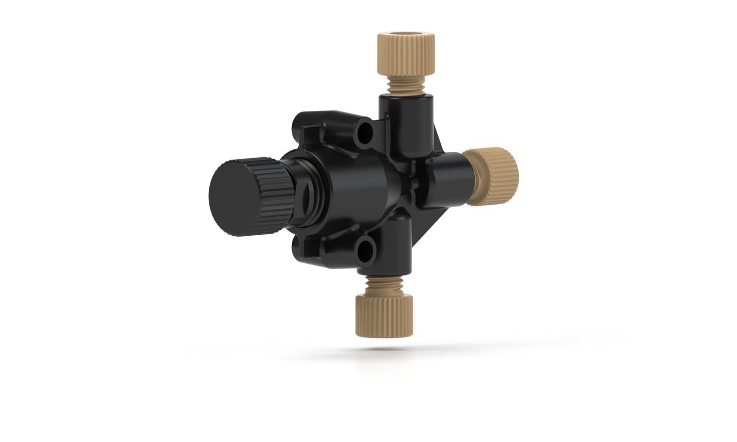 Splitvalve, micro-, 1/4-28, biocompatible