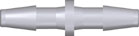 Tube connector, 6.4 mm - 6.4 mm, PP
