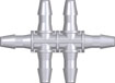Six-port Thru Flow Double T Style 1/8"