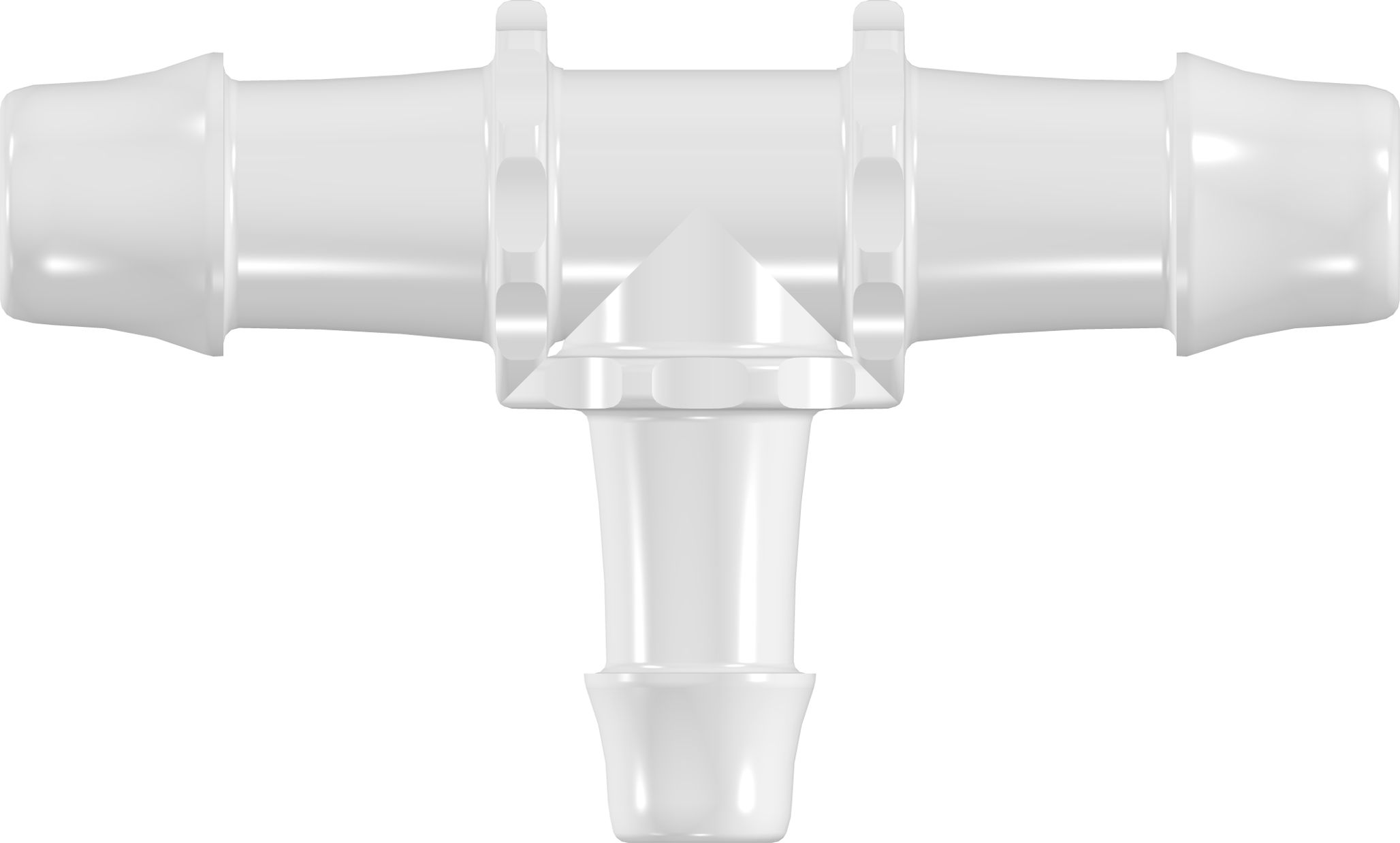 Slangesamler, T, red., S-500 25,4-19,0mm, PP