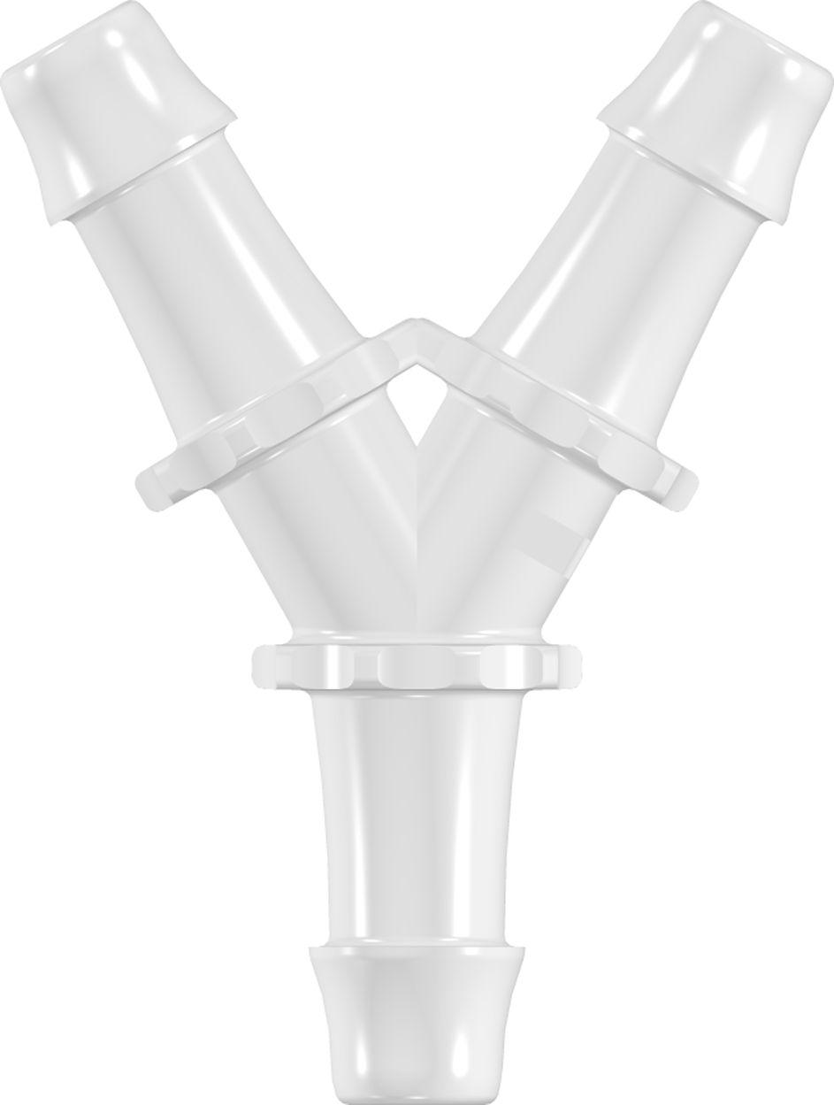 Tube connector Y 12.7 mm, PP